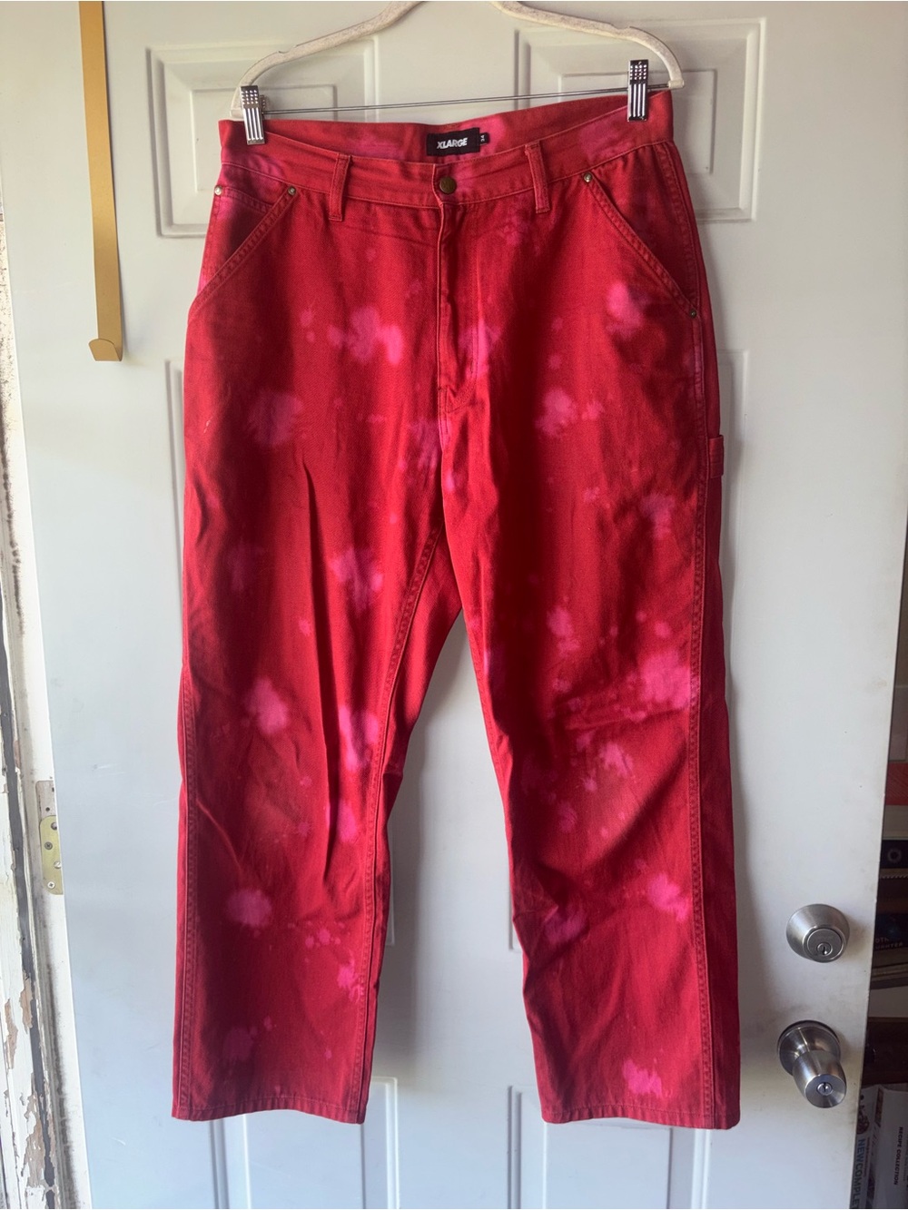 XLarge Workwear red spatter print carpenter pants size 34